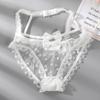 TERMEZY Vysoký pas Úžasné síťované kalhotky Krajka Sexy spodní prádlo Ženy Průhledné vyhloubené spodní prádlo Mašlička G Strings Intimky