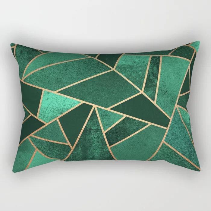 Geometric Letter Peach Leather Velvet Pillowcase Office Car Pillowcase