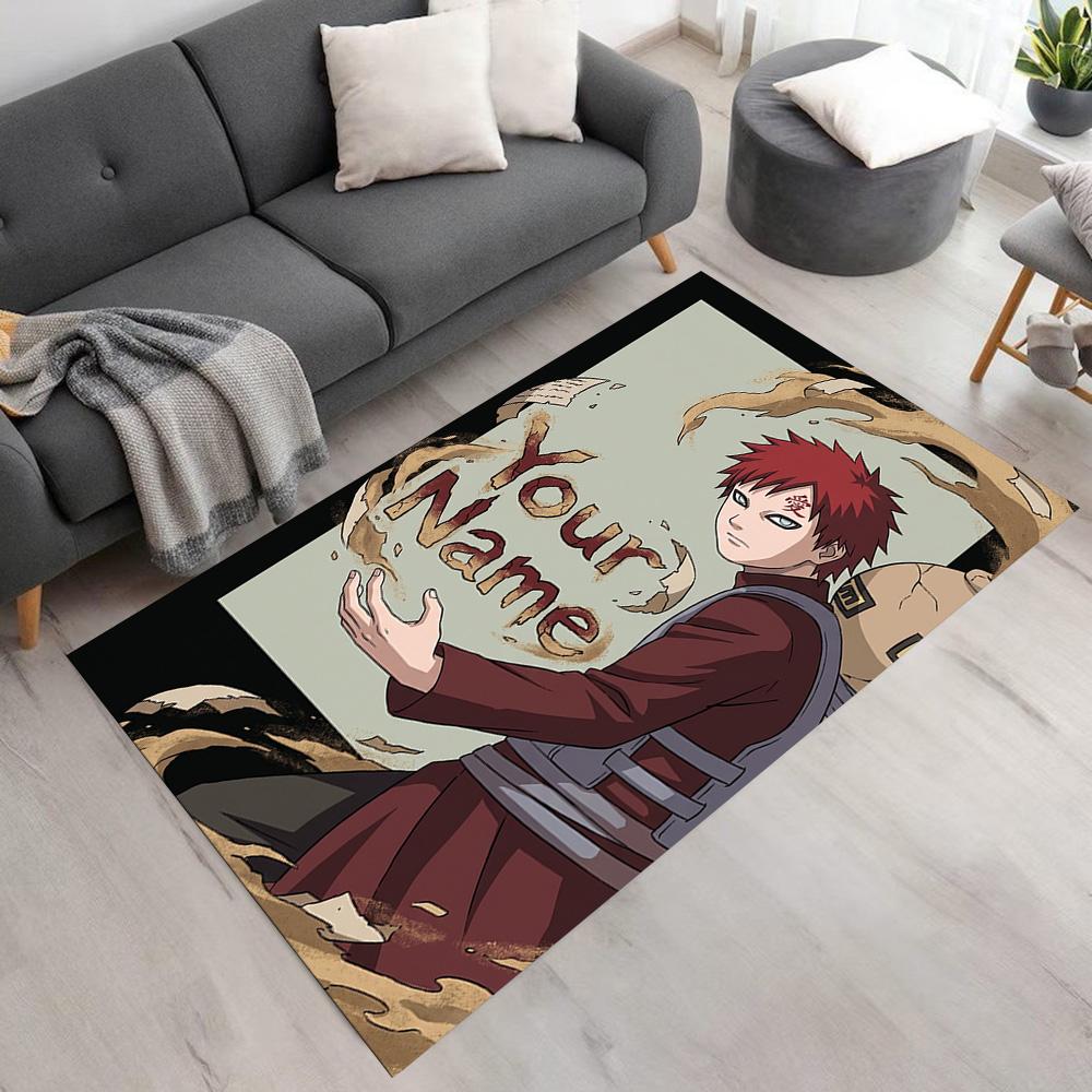 Naruto Character Customizable Name Floor Mat Design for Outdoor Bedrooms Study room Kitchen Anti-slip Rug Anime Office Decor Wedding Party Gift