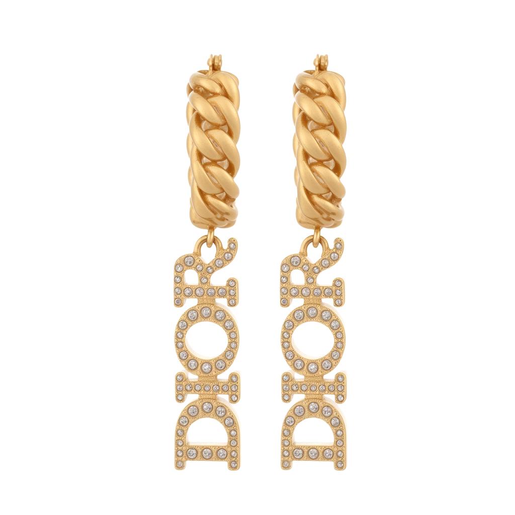 Dior Evolution Gold Plated Metal Earrings Women Earrings E1749DVOCY-D301