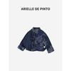 French Arielle De Pinto Chinese-Style Denim Jacket for Boys and Girls, Spring and Autumn Clothing with Dragon Pattern Jacquard