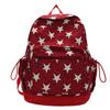 Lightweight Star Printing Backpack Korean Style Students Schoolbag Grey Stripes Backpack  Travel