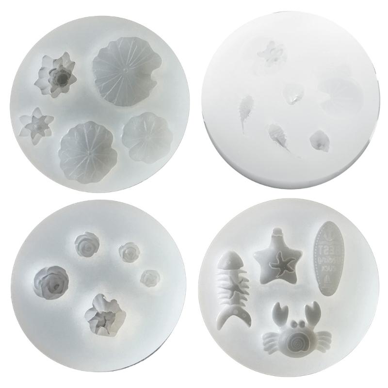 Lotus Leaf & Petal Silicone Mold Fish Bottle Epoxy Casting Mold Crystal Epoxy Mould Material Handmade Clay Mould Craft