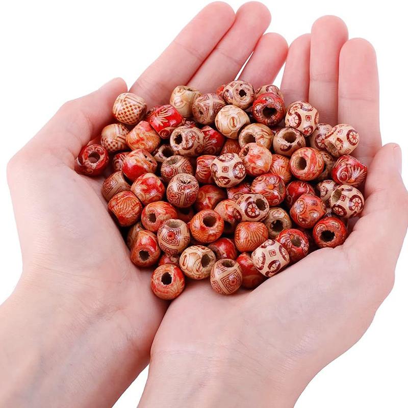 Creative Package Flower And Wood Beads Diy Handmade Beaded Jewelry Accessories