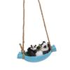 Swing Panda Statue Mother and Baby Panda Lying On The Swing Resin Simulation Animal Garden