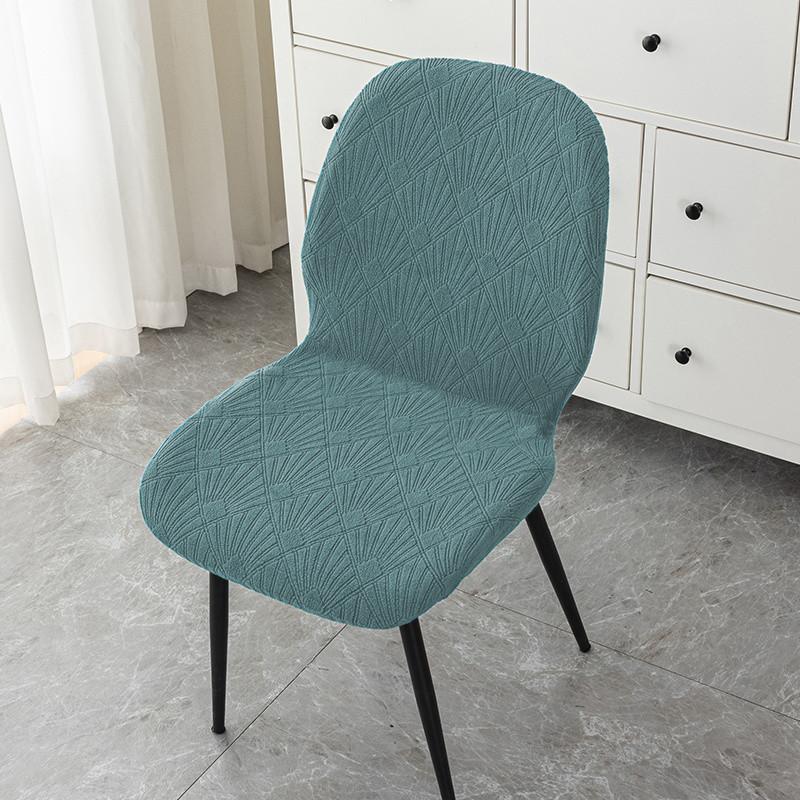 Shell-Shaped Chair Cover Thickened High-Elastic Household Dining Chair Cover All-Season Universal Scallop-Shaped Stool Cover All-Inclusive