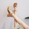 8148-9 Sandals Women's 2025 This Summer's New Versatile Simple Strap Roman Shoes