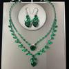 Simple Light Luxury Bridal Zircon Suit Femininity Necklace Earrings Two-Piece Set Fashion Banquet Wedding Accessories