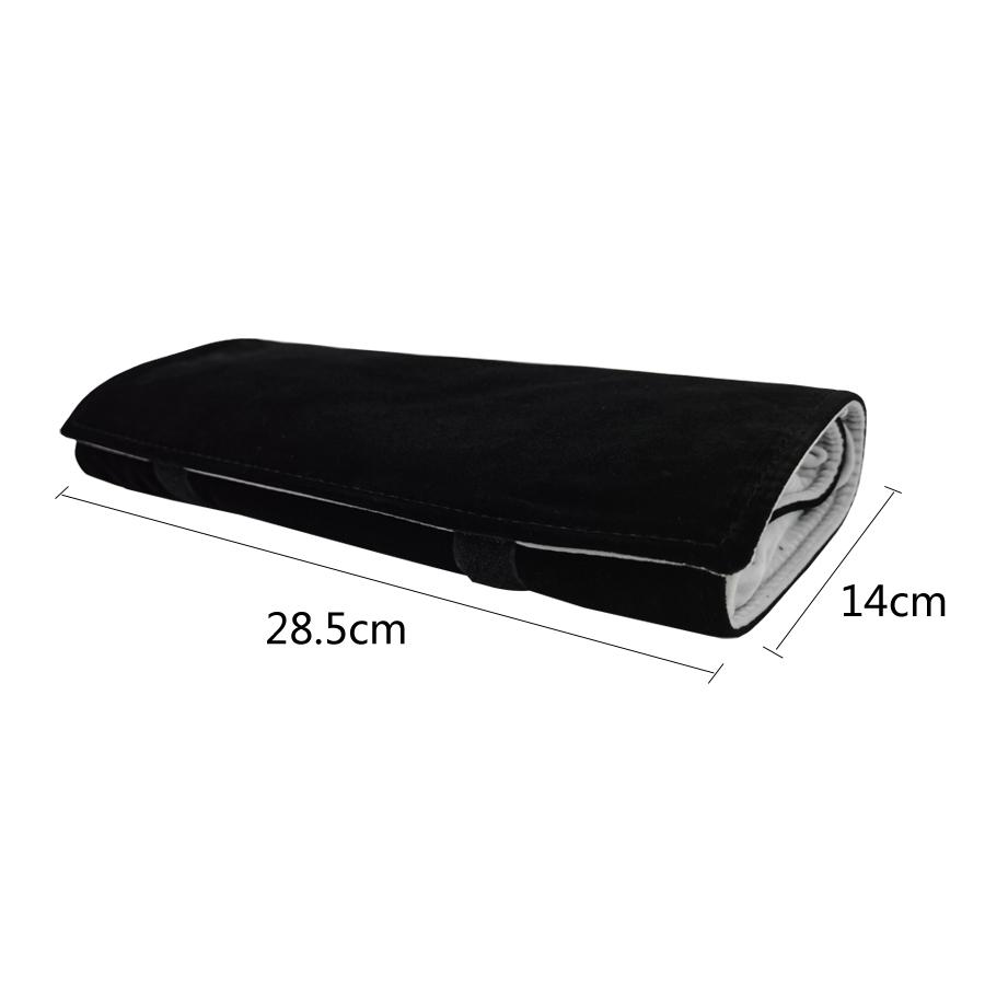 Boutique High-end Velvet Ring Storage Jewelry Roll Bag Exhibition Convenient To Carry Jewelry Ring Storage Sisplay Props
