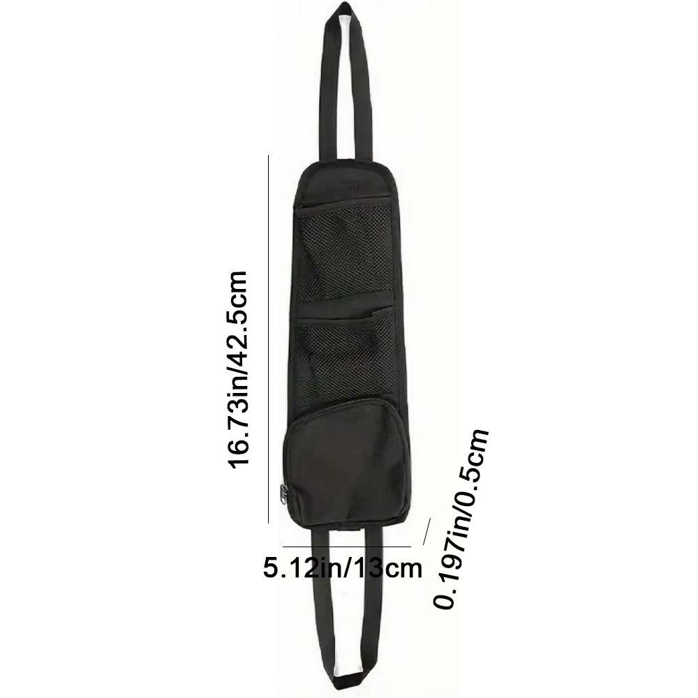 Oxford Cloth Seat Side Storage Bag Lightweight Convenient Car Seat Storage Bag with Mesh Pocket Hanging Car Seat Side Organizer