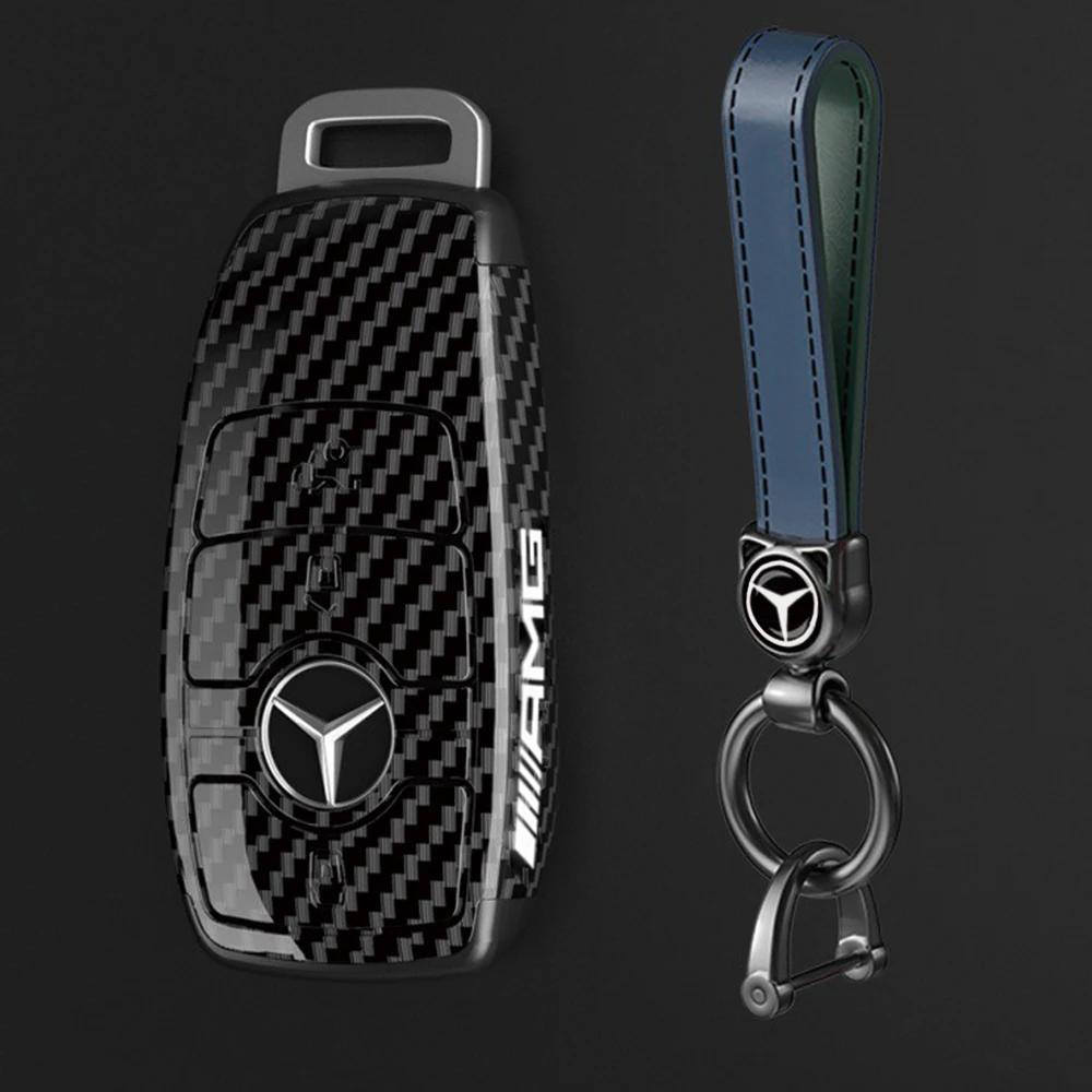 For Mercedes Benz Car Key Rings For Mercedes Benz AMG A B C E S Class W204 W205 GLC CLE CLA GLB GLC GLS W177 W222 Car Key Case C