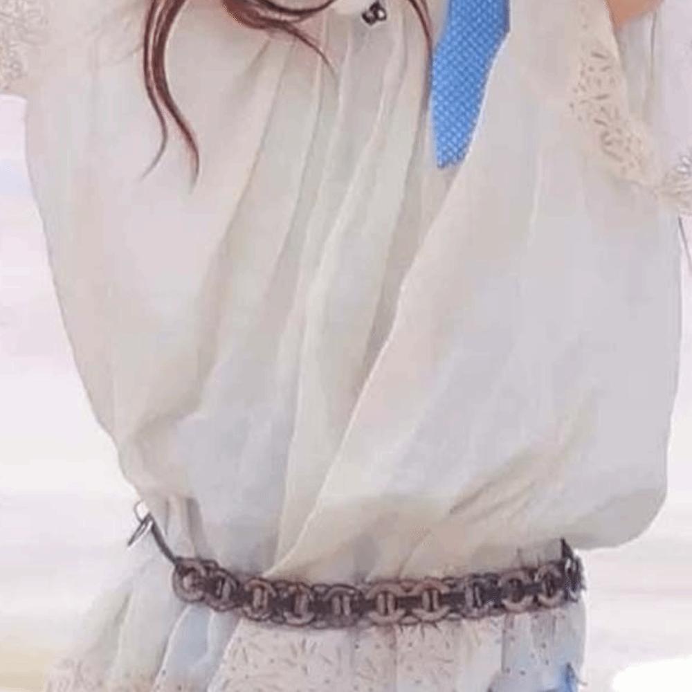 Jeans Decor Coconut Shell Woven Belt Adjustable Retro Tassel Waist Chain  Pants