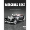 1/24 Mercedes-Benz 500K 1936 Classic Car Alloy Car Model Sound and Light Pull Back Children's Toy Collectibles Birthday Gift