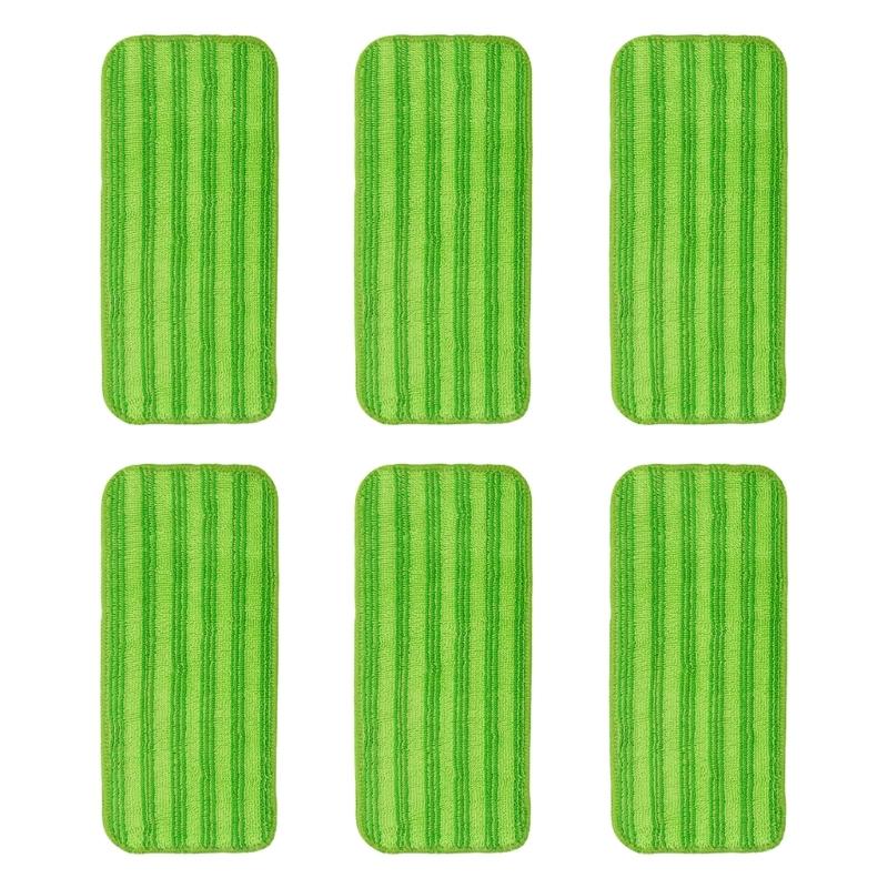 6Pieces Reusable Wet Jet Pads for SwifferWet Jet Mop Microfiber Mop Refill for Wet Mopping Cloths Washable Mop Pads