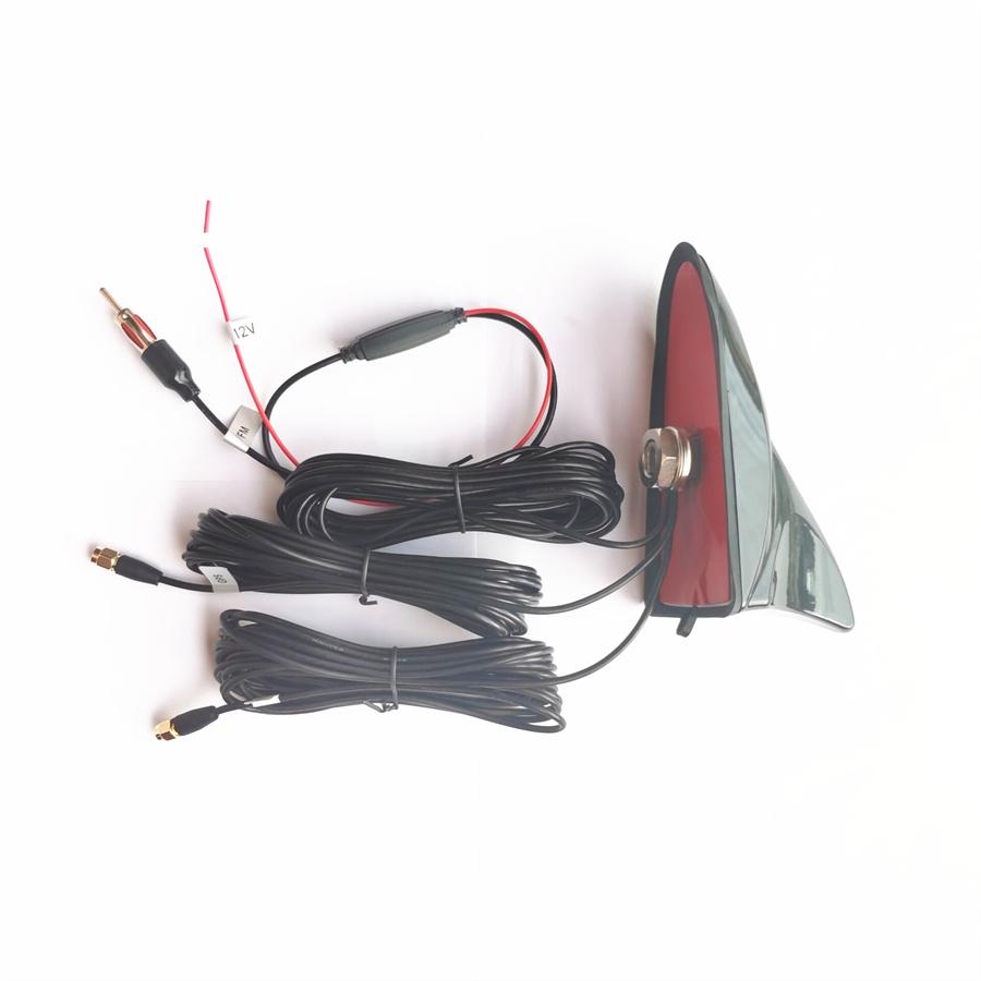 Black Car Top Roof Mount Aerials Shark Fin Stereo Radio Antenna GPS WIFI FM/AM