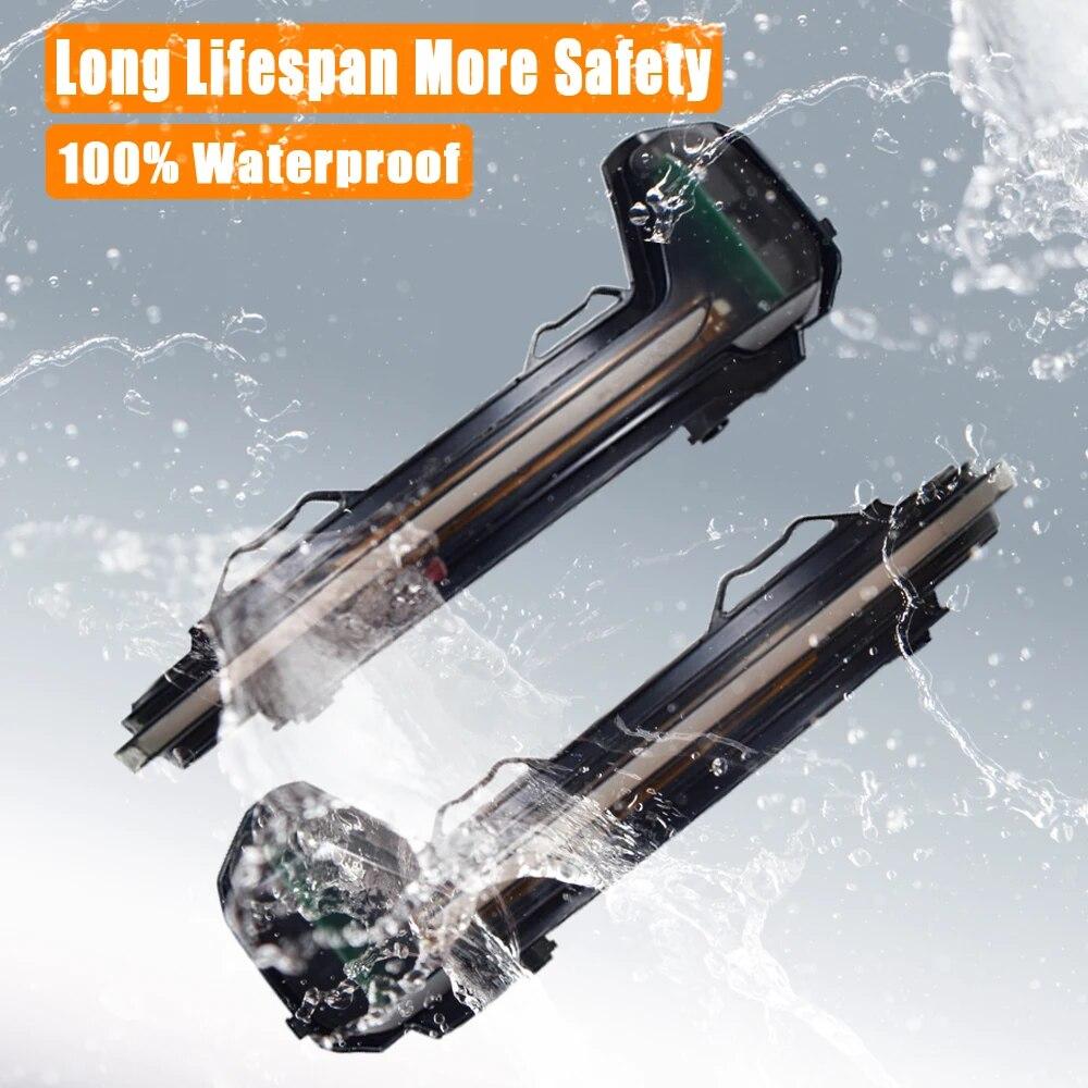 For VW Tiguan MK2 2017 2018  Touareg MK3 EU  LED Dynamic Turn Signal Light Flasher Flowing Water Blinker Flashing Light