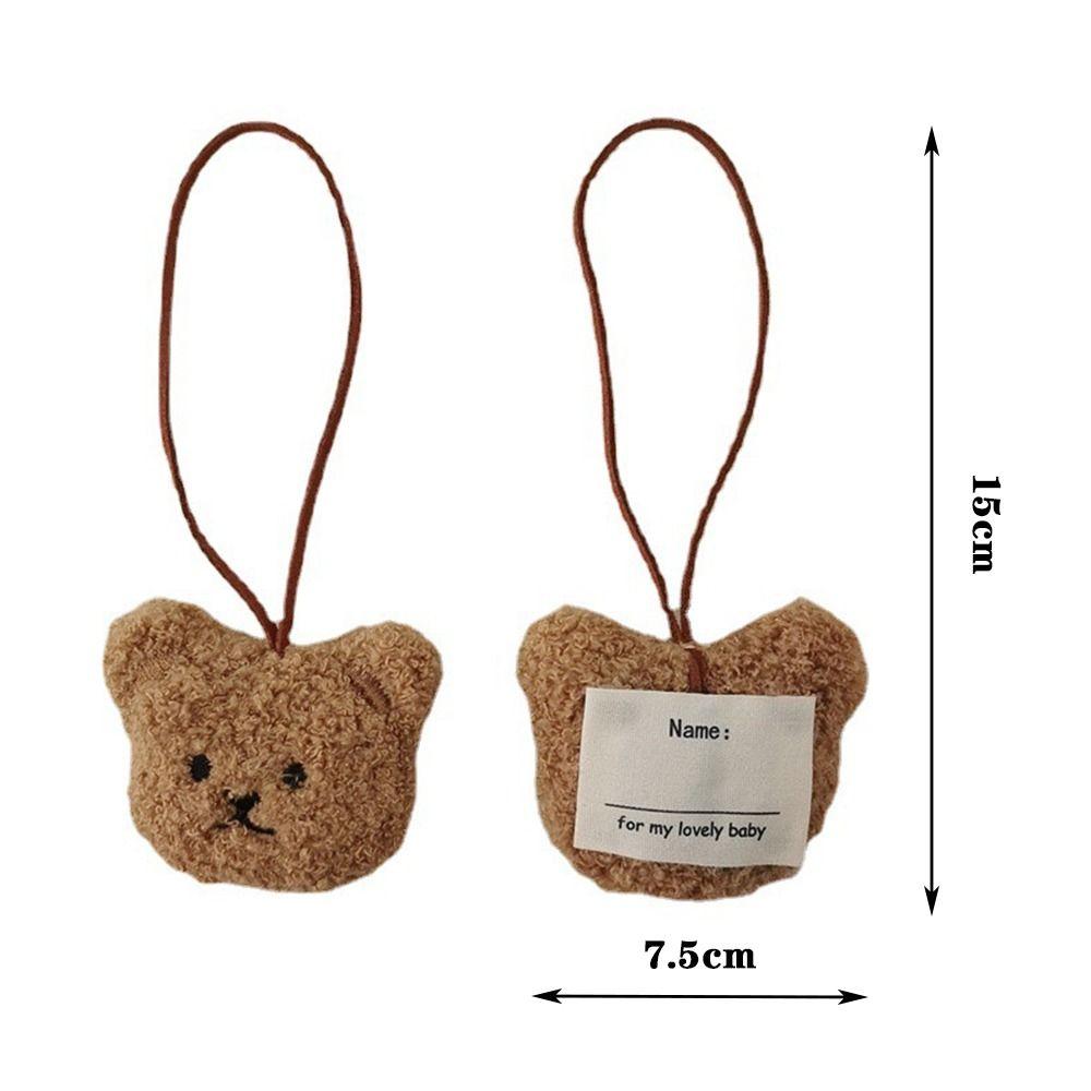 Cute Cartoon Bear Pendant Keychains Kawaii Decoration Children's Tag Keyrings Bag Car Trinket Accessories