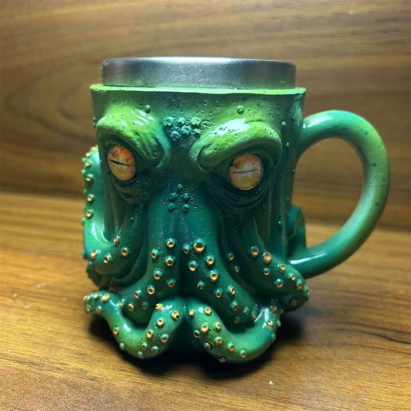 Multifunktionale Oktopus-Tassen Ideal als Trinkgefäß oder Dekoration für Partys und Zusammenkünfte Glatte Vorderseite