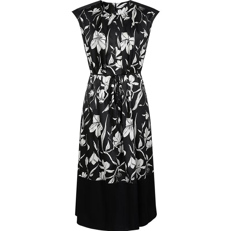 

JZ AnnaCOCO Elegant Floral Sleeveless Silk Dress M