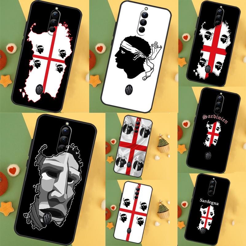Flagge von Sardinien Hülle Für ZTE Nubia Red Magic 8 8S 9 Pro Plus RedMagic 6 7 Pro 6S 7S Pro 5S 6R 5G Rückseite