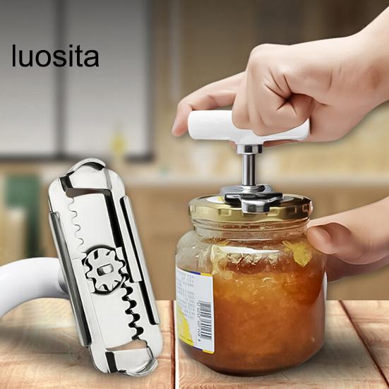 Otvírák na konzervy, Pohodlná ergonomická rukojeť, Nastavitelný kuchyňský manuální otvírák na víčka plechovek s rybami, Nástroj na vaření, Kuchyňský pomocník