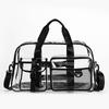 Large Transparent Pvc Travel Gym Bag Large Capacity Waterproof Portable Handbag For Outdoor Beach Sports Daily Storage Carry Use