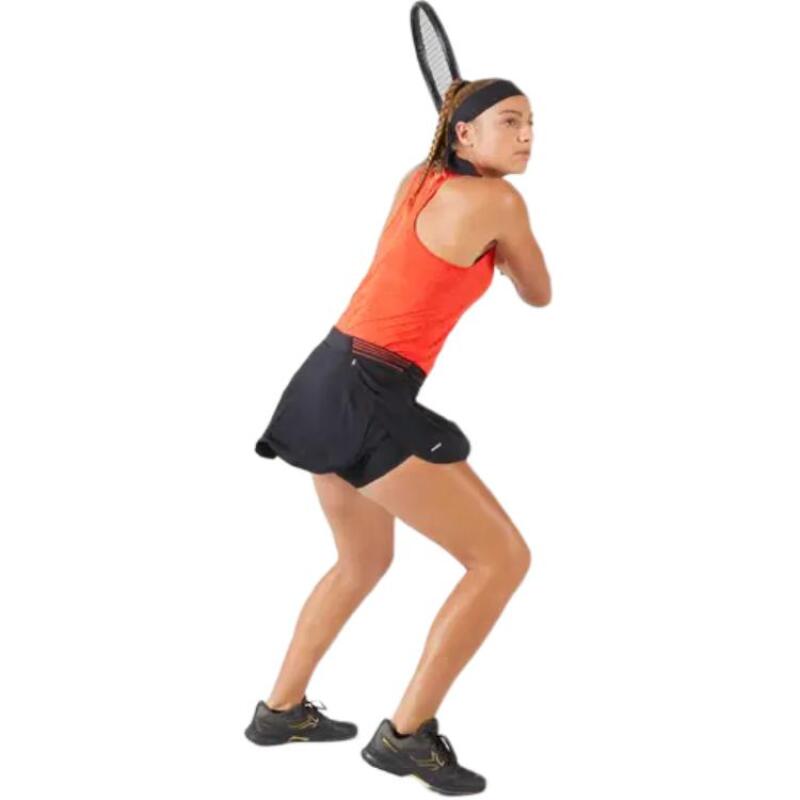 DECATHLON 900 Lightweight Solid Colour Dry Tennis Culottes Casual Short Skirt Women's Black