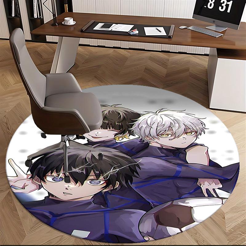 1pc Round Carpet - Office Chair Mat, Non-Slip Rug for Anime Lovers | Festival Gift, Seasonal Decor | Suitable for Home Office, Living Room