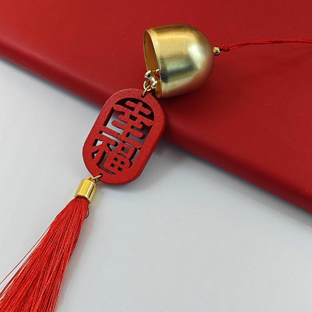 Pure Copper DIY Wind Chime Ornament with Christmas Bells & Clapper Pendants