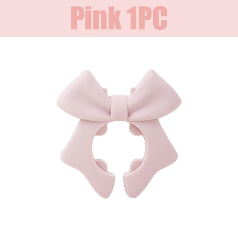 

1-4Pcs Silicone Bow Spatula Holder Anti-Scalding Silicone Utensil Holder Bow Shaped Adjustable Spoon Pot Holders Kitchen Gadgets