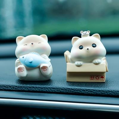 Sevimli Kedi Süsü Araba Gösterge Paneli Ev Ofis Masası Kedi Dekoru Bahçe Yavru Kedi Süsü Hediye Çocuk Çocuklar Bebek Odası Dekorasyon Oyuncak