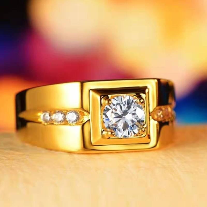 

Креативные мужские кольца с гальваническим покрытием и инкрустацией бриллиантами, популярные обручальные украшения в Европе и Америке