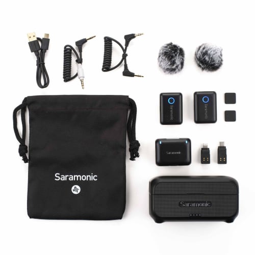 Saramonic 2.4GHz 4-in-1 Wireless Microphone System (Includes 2 Transmitters, 1 Receiver, and Charging Storage Box) Blink500B2+ -JP