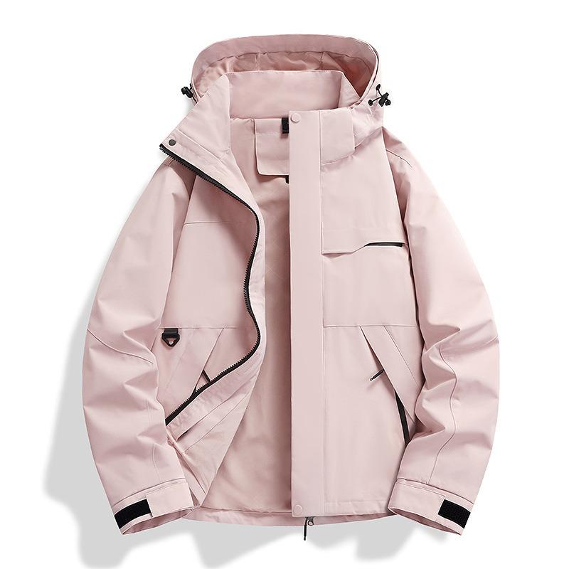 Jacket women's outdoor hiking suit fleece liner windproof and waterproof three-in-one jacket men's customization
