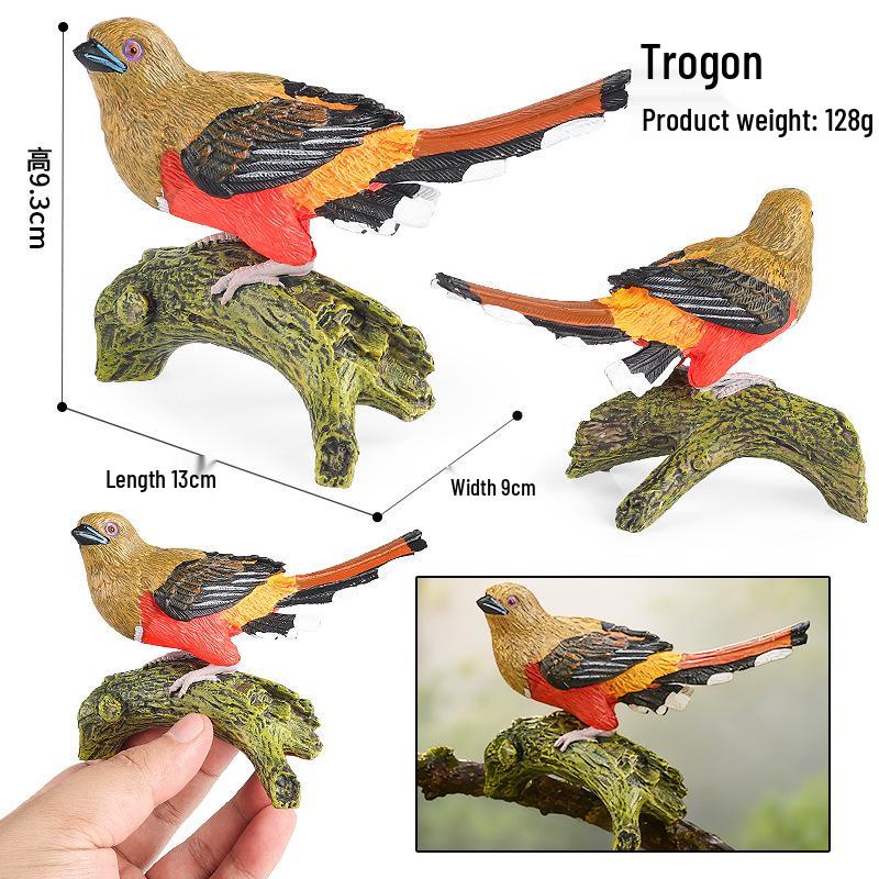 Children's Animal Simulation Toy Set: Eagle, Falcon, Secretary Bird, Owl Figurines