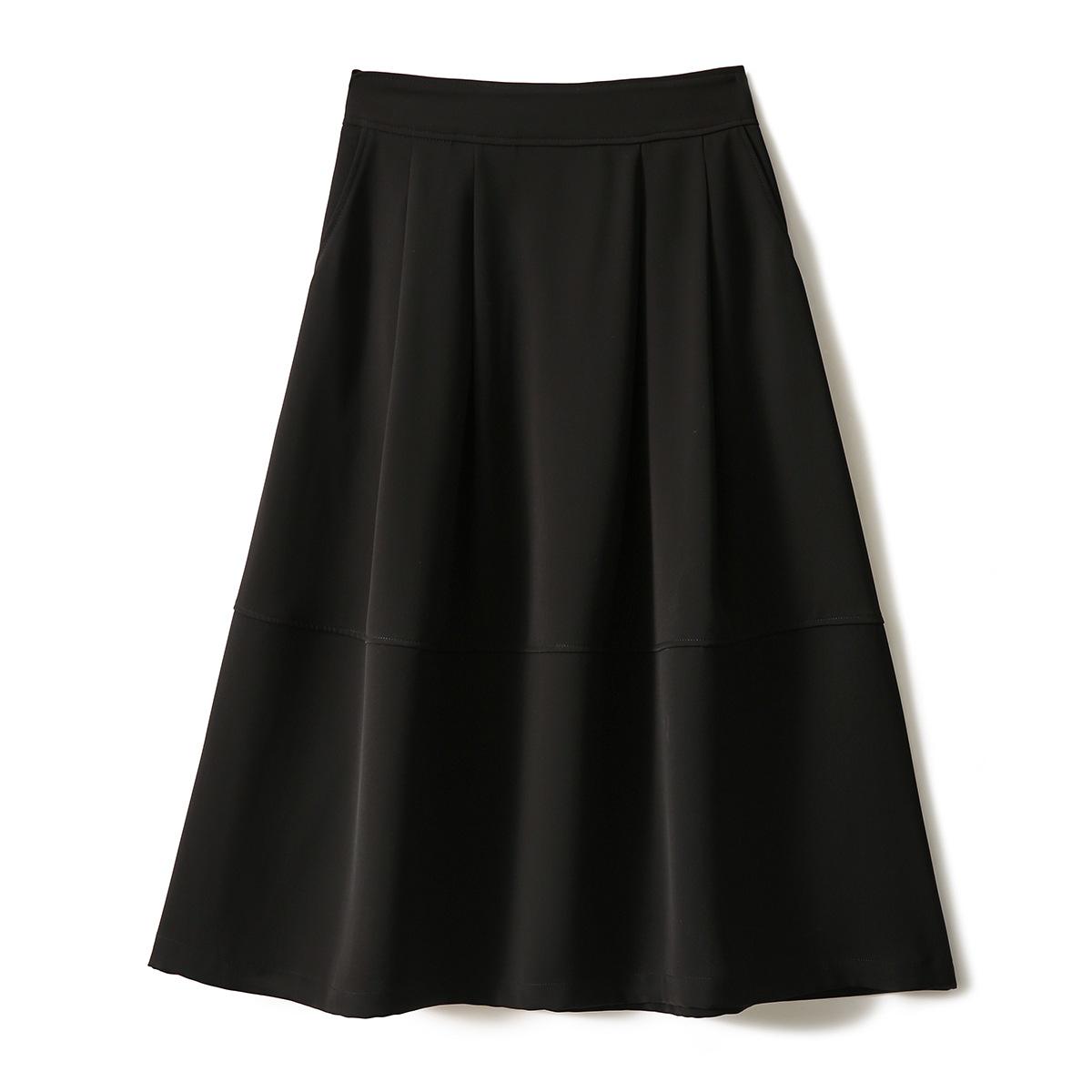 

Elegant Hepburn-Style High Waist A-Line Mid-Length Skirt - Summer 2025 Women s Fashion Medium чёрный