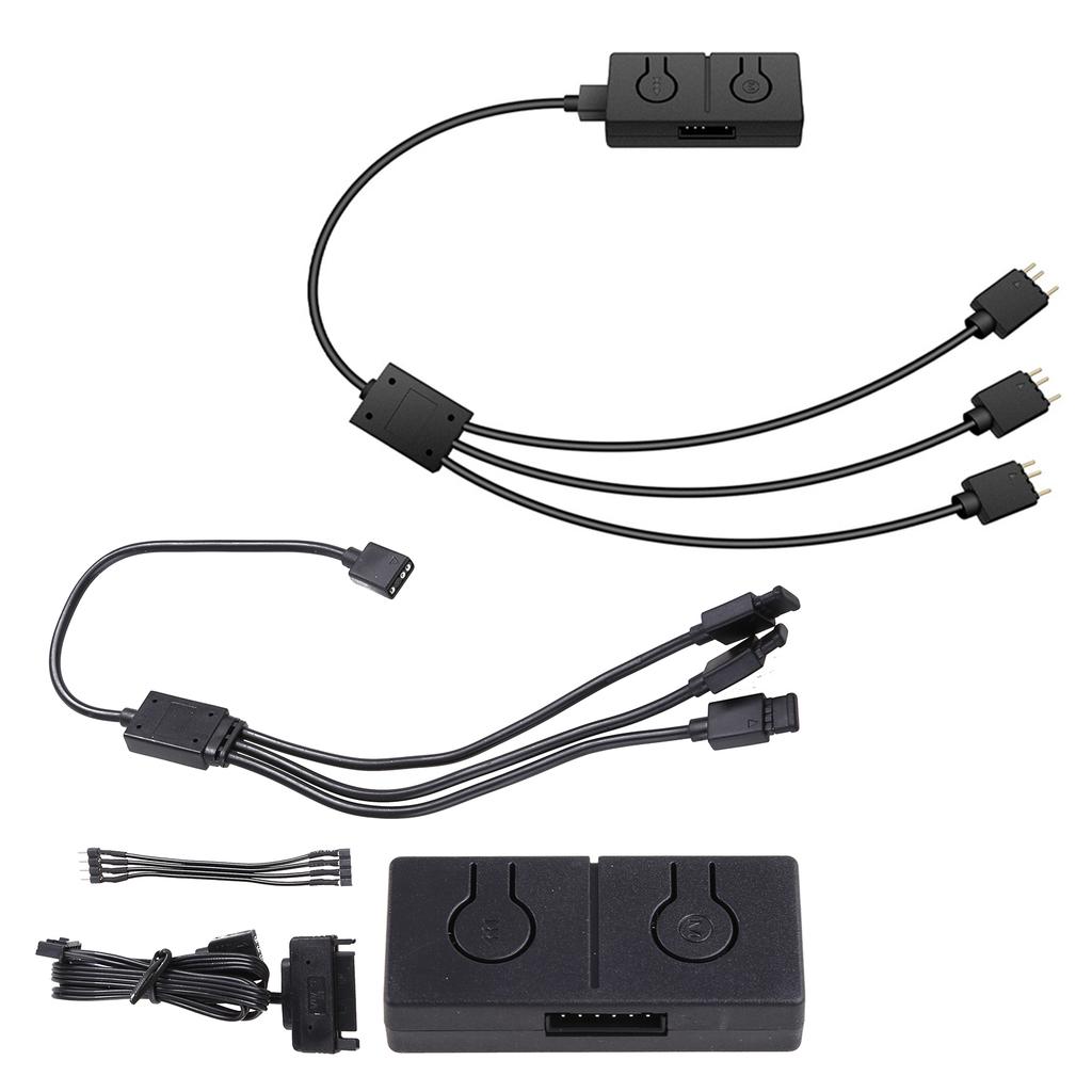 RGB Konverter 5V auf 12V RGB Transfer Hub 3pin auf 4pin ARGB Licht Lüfter Adapter Sata Stecker Für RGB Lüfter MSI