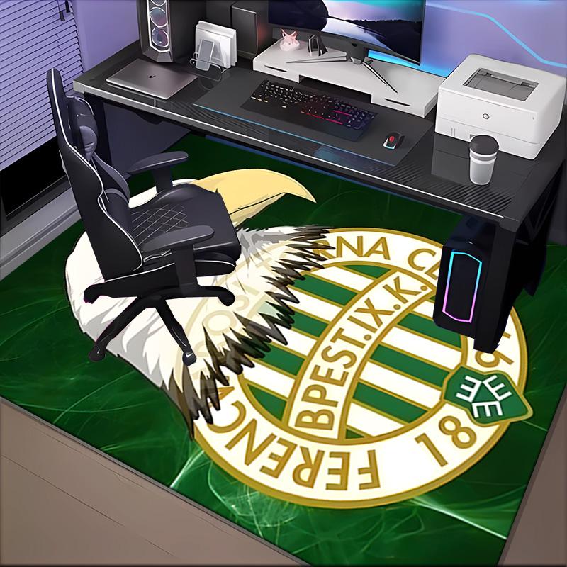 Ferencvaros TC Football Club Rug Game Carpet, Floor Mat for Bedroom Living Room Entryway Rug, Home Decor Idea Gift for Christmas Birthday