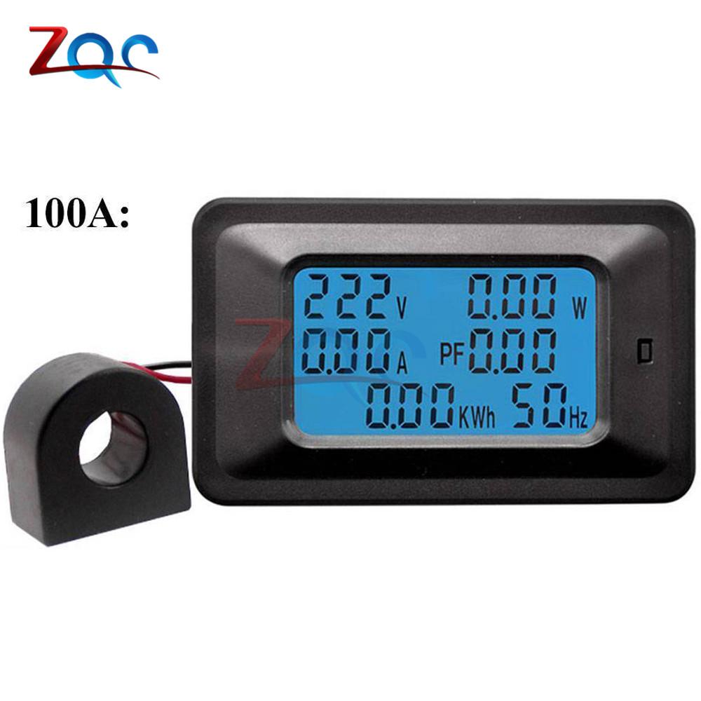 AC 110-250V 100A 20A Digital Voltage Meters indicator Power Energy Voltmeter Ammeter Current Amps Volt Wattmeter Tester Detector