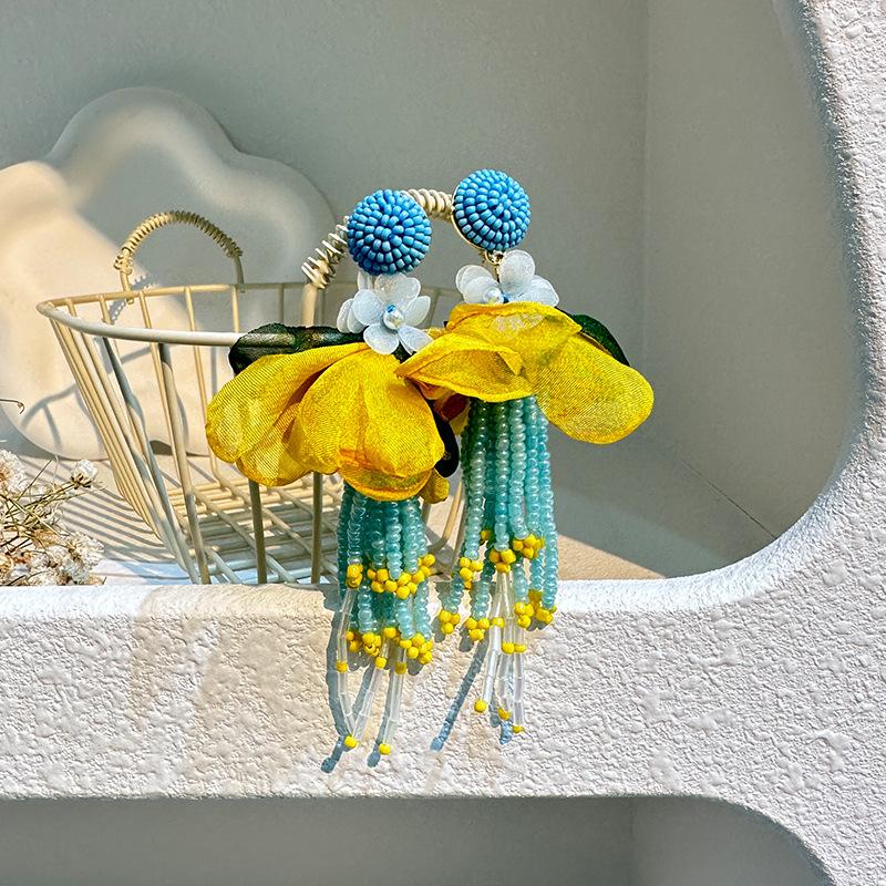 

Модные серьги-подвески для женщин жёлтый