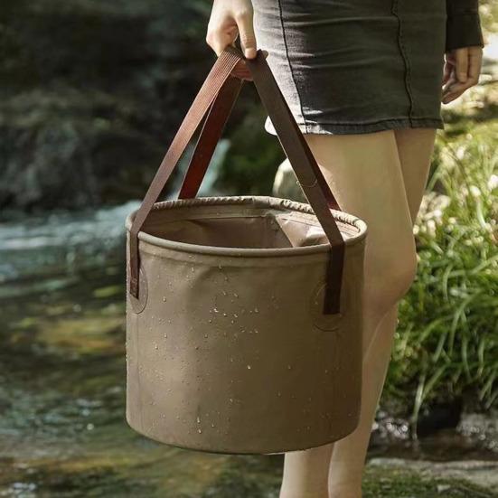 10/20L Foldable Water Bucket with Handle, Large Collapsible Water Container, Portable Water Pail for Outdoor, Camping, Fishing, Beach, Car Washing