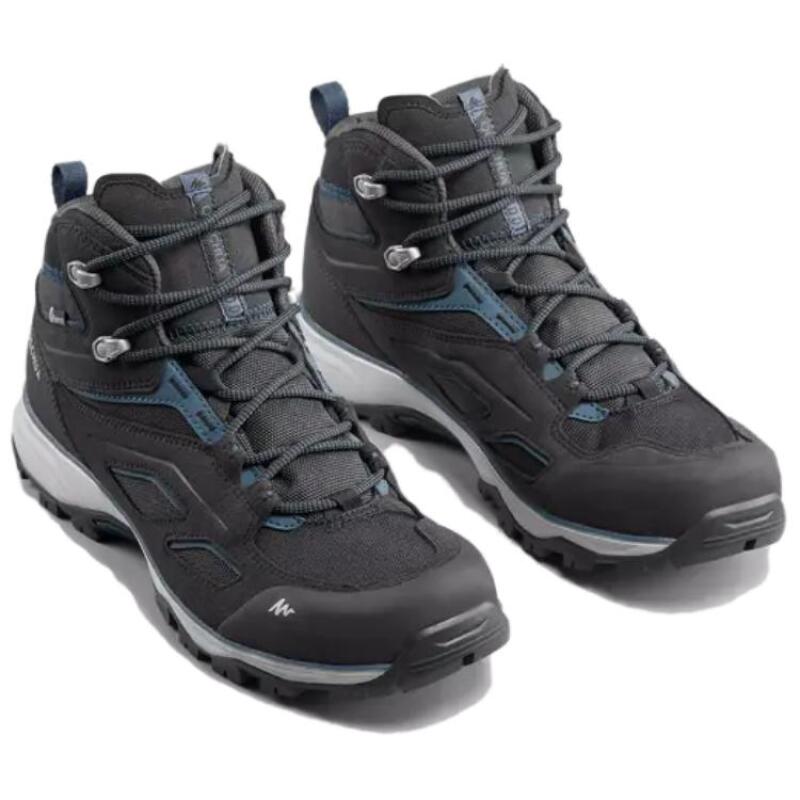DECATHLON Rubber MH100 Fashion Mountain Abrasion Resistant Grip Breathable Waterproof Medium Top Trekking Shoes Men's Black
