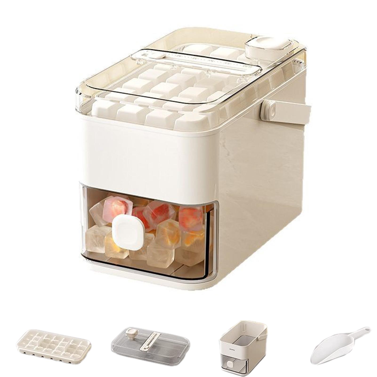 New Press Ice Tray Bucket Multifunctional  Ice Cube Mold Ice Maker with One-touch To Release Portable Ice Box Ice Cube Tray