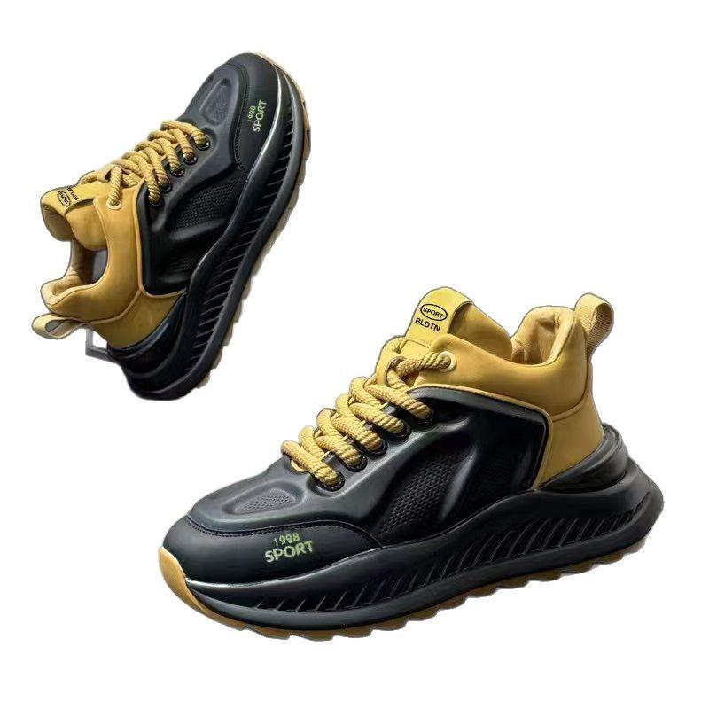 Summer Men's Shoes 2024 New Versatile Breathable Casual Shoes Versatile Sports Shoes Men's Platform Running Dad Trendy Shoes