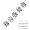 50Pcs Beard Beads Hair Braiding Beads Antique Silver Metal Finish Moderate Size Exquisite Dreadlocks Beads