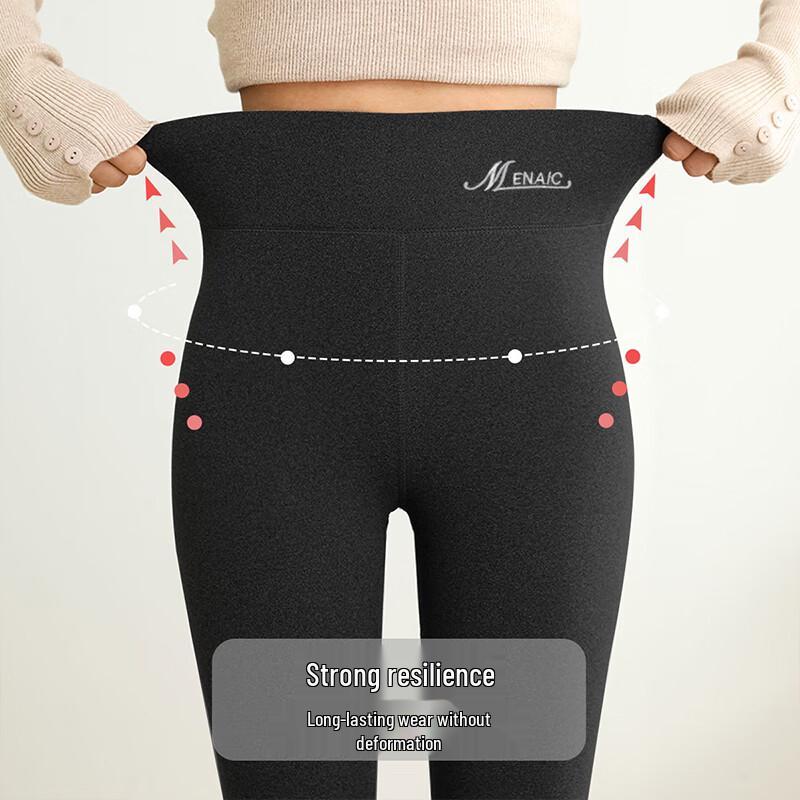 Xueqiman Women's High-Waist Double-Brushed Thermal Leggings