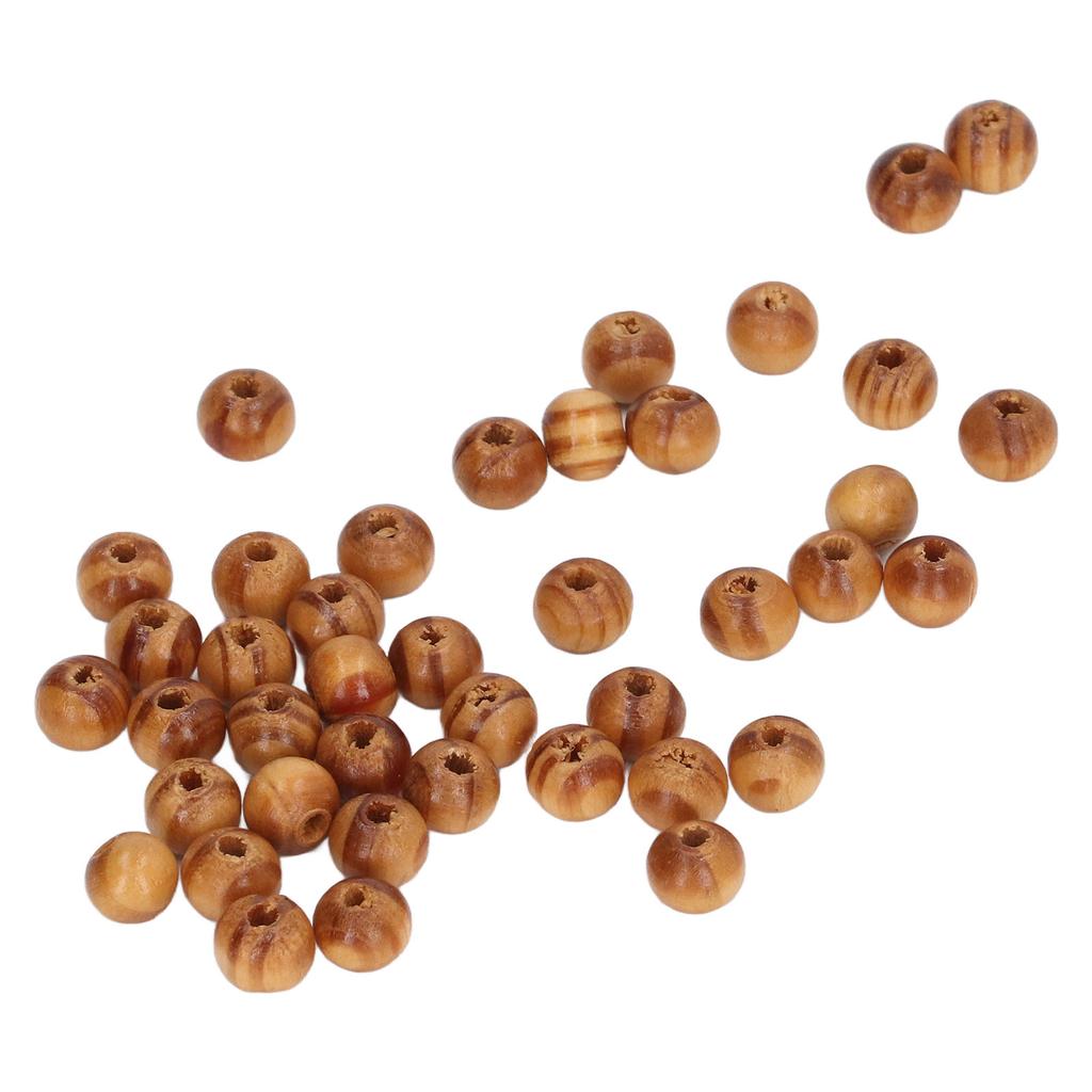 800 Pcs Wooden Beads 8mm Brown Round Wood Beads Bulk for DIY Crafts Necklaces Bracelets Jewelry