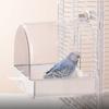 Pet Bird Bath Tub Clear Bathing Tub Parrot Bathtub Parrot Shower Box Bathtub with Bottom Drawer 7''