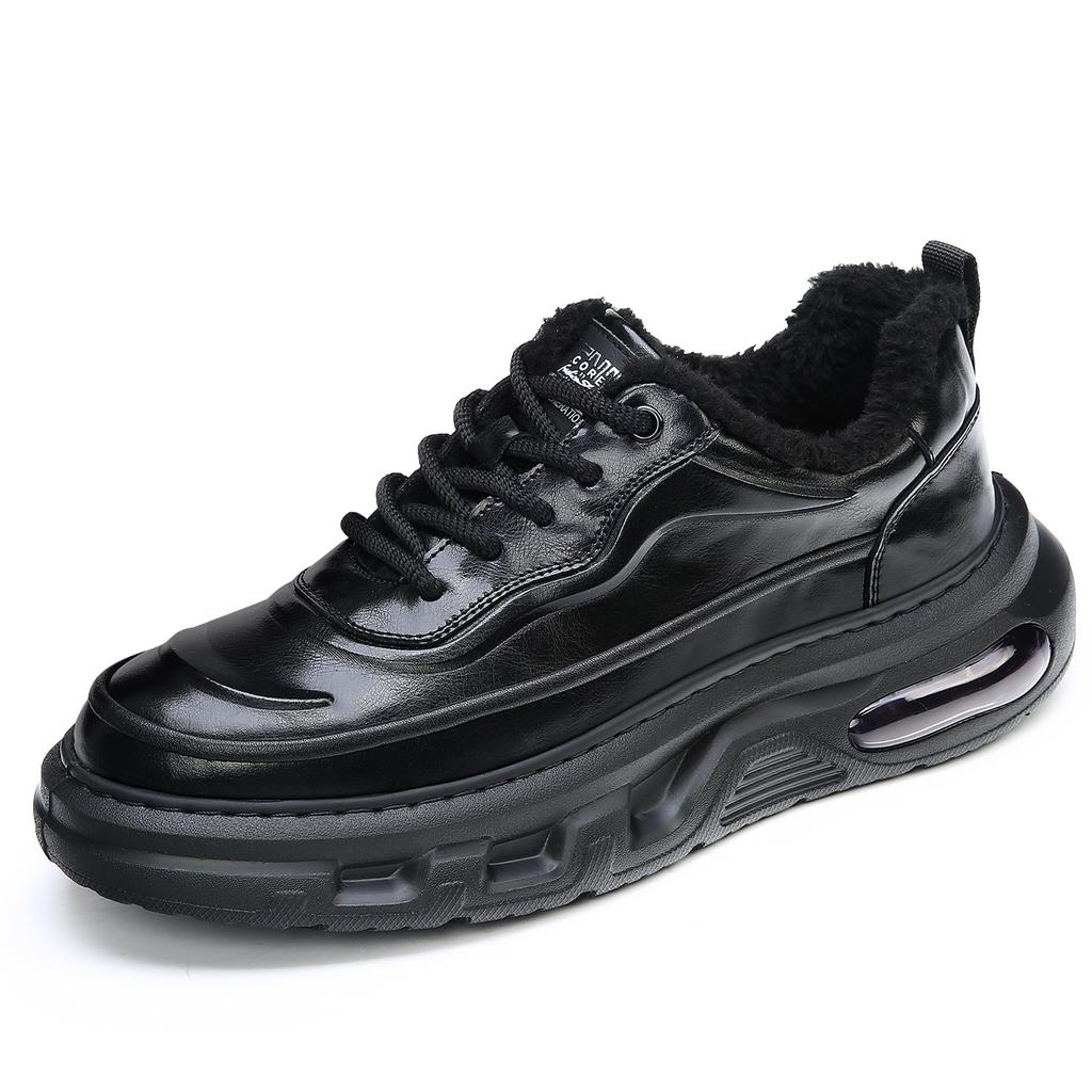 Autumn Winter Increase Platform Sneakers for Men Genuine Leather Casual Shoes Male Fashion Lace Designer Sports Board Shoes Man