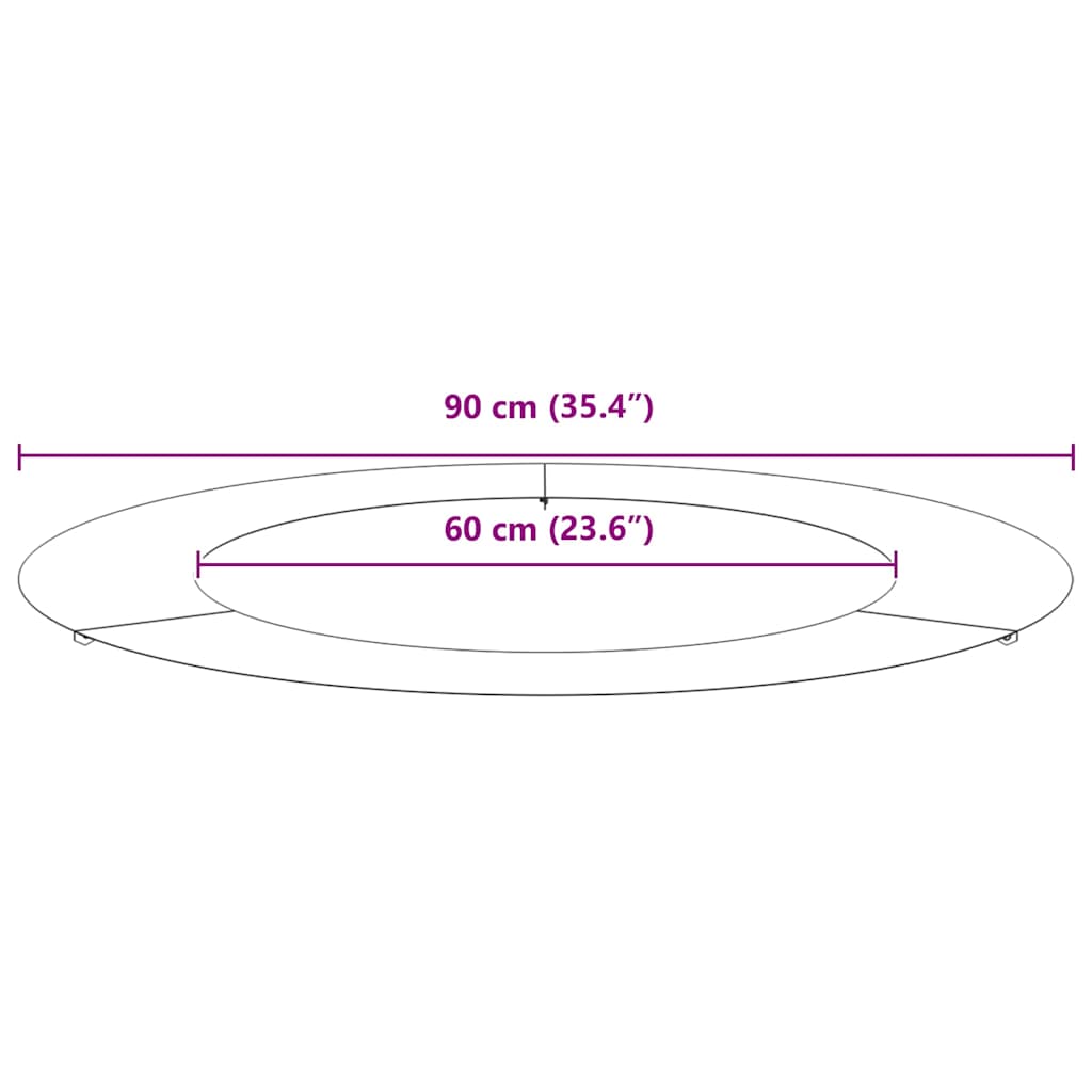 Tree Ring Suitable for Flat Tree Trunk White Ø60 90 Cm Steel